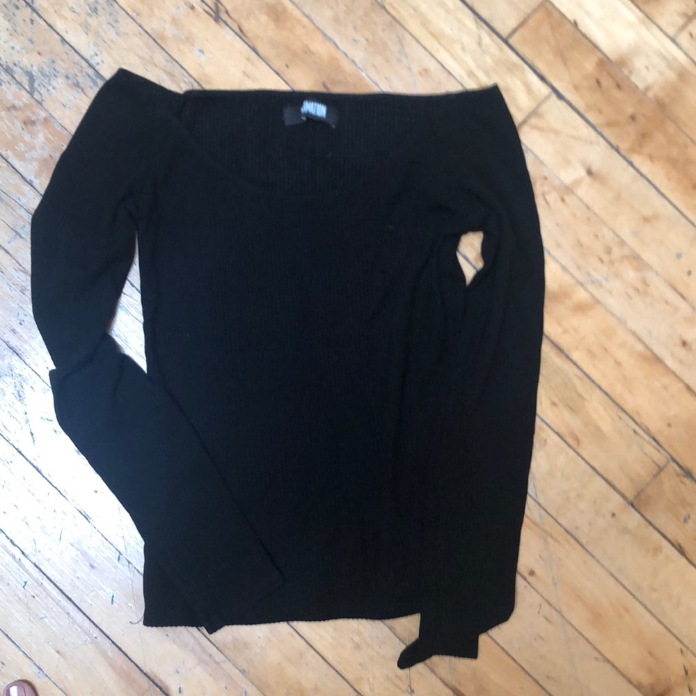 Reformation ribbed off shoulder top